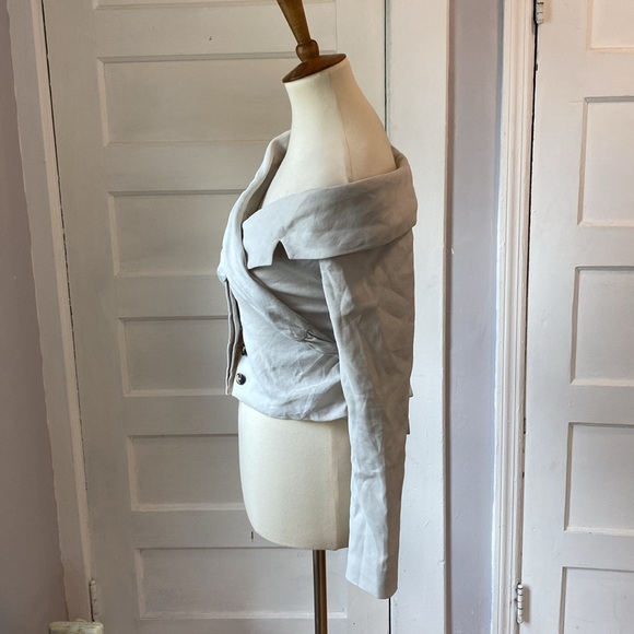 Zara Fitted Blazer Jacket Limited Edition in Stone, Size XS - Picture 11 of 17